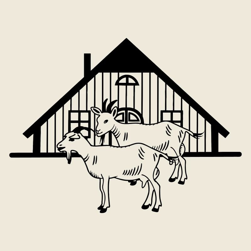 Ziegenfarm oder Stall