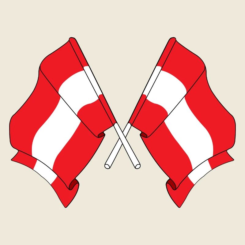 Deux drapeaux Autriche