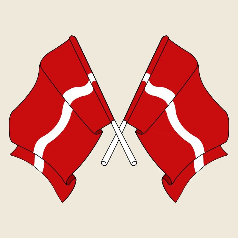 Two flags Latvia