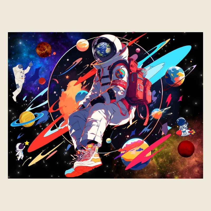 Astronaut and space
