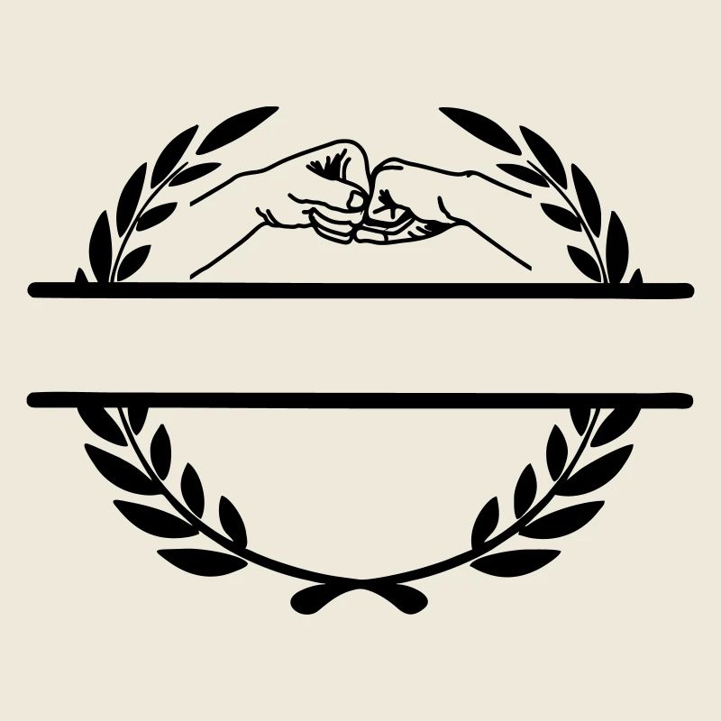 Travailler ensemble dans la couronne de laurier