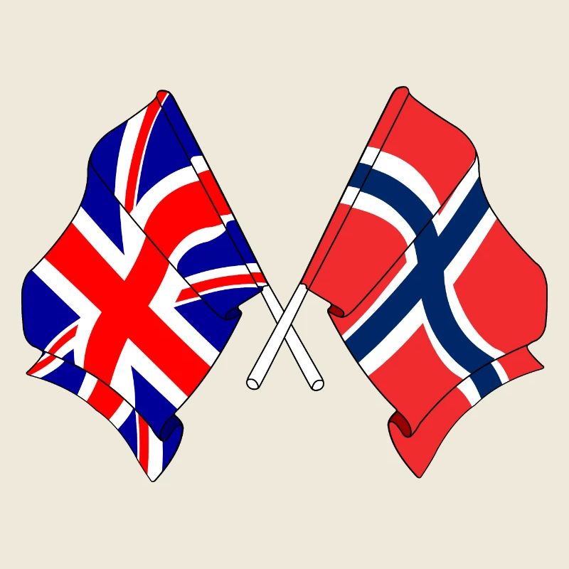 Drapeau Angleterre, drapeau Norvège