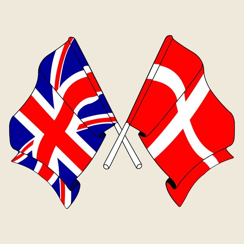 Drapeau de l’Angleterre, drapeau du Danemark