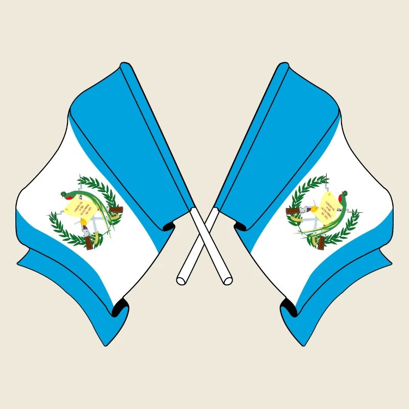 Deux drapeaux du Guatemala