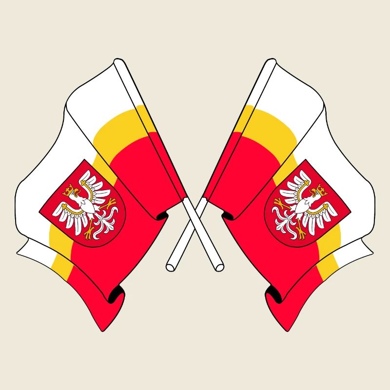 Deux drapeaux Petite Pologne