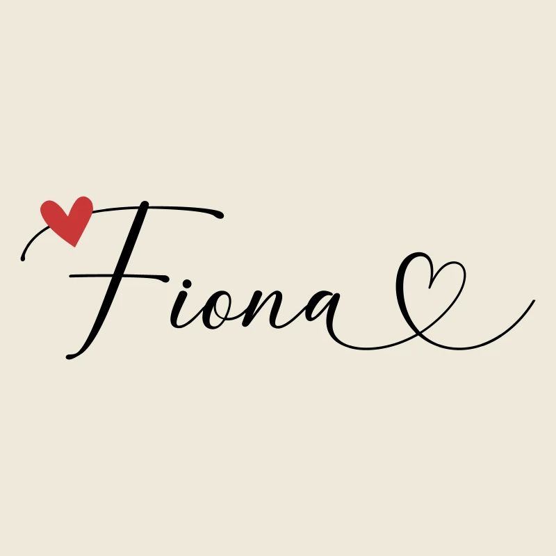 Fiona Last name First name Calligraphy heart
