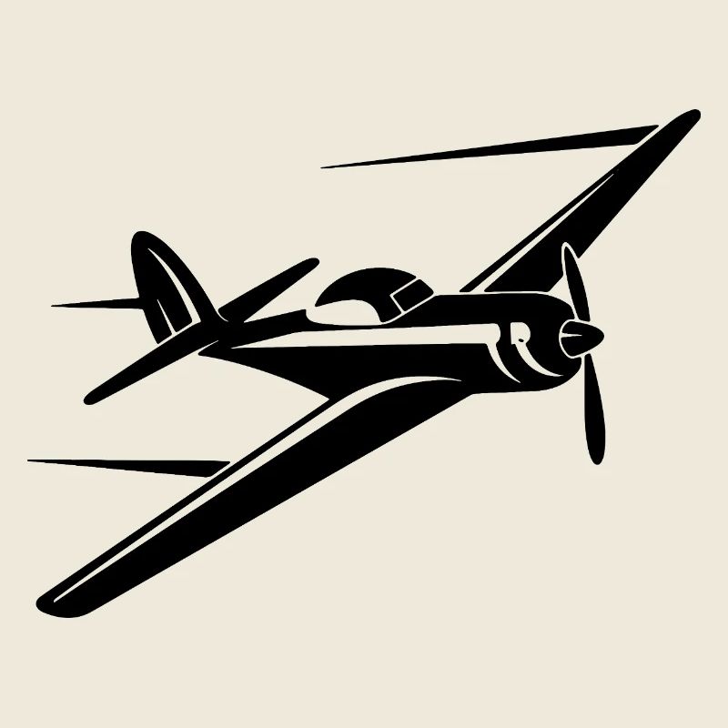 Propeller Plane Drawing