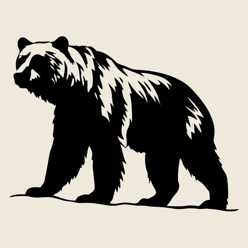 Bear Silhouette Vector Art