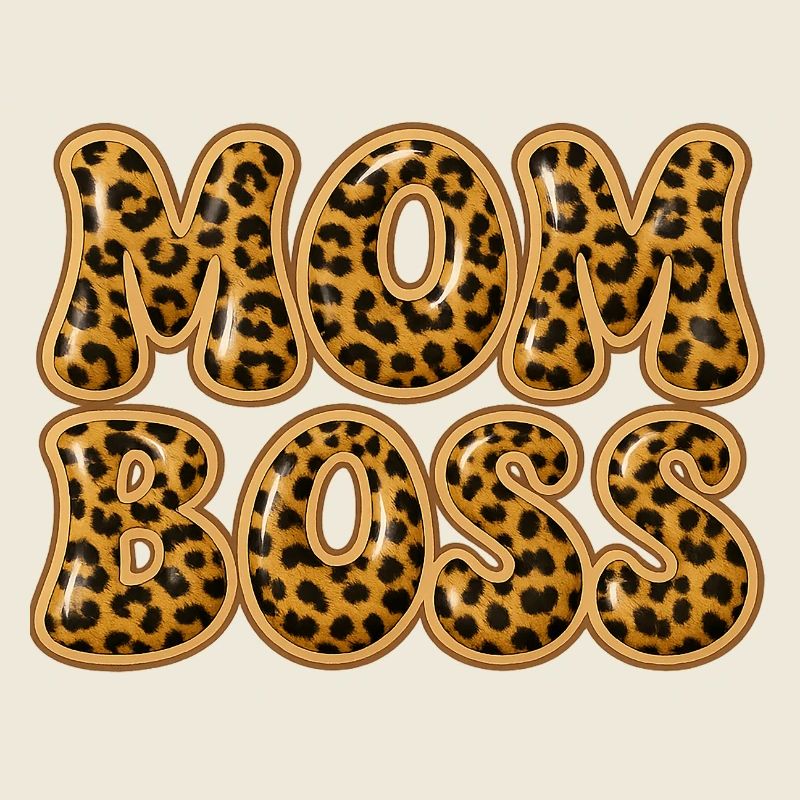 design maman Y2K avec imprimé léopard