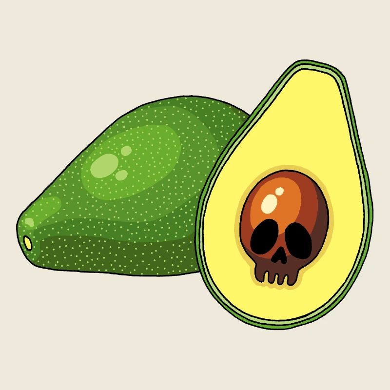 Avocado skull