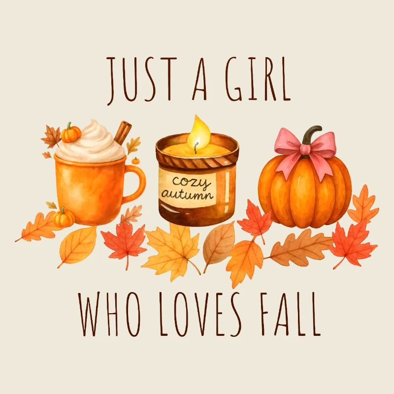 Nur ein Mädchen das Herbst liebt