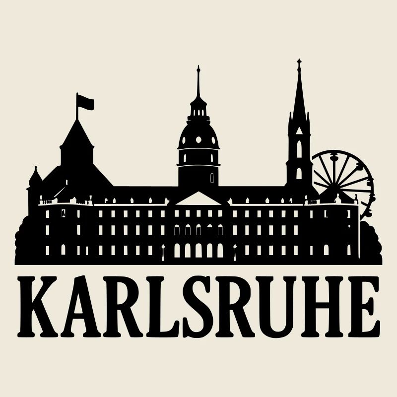Karlsruhe Wahrzeichen Silhouette