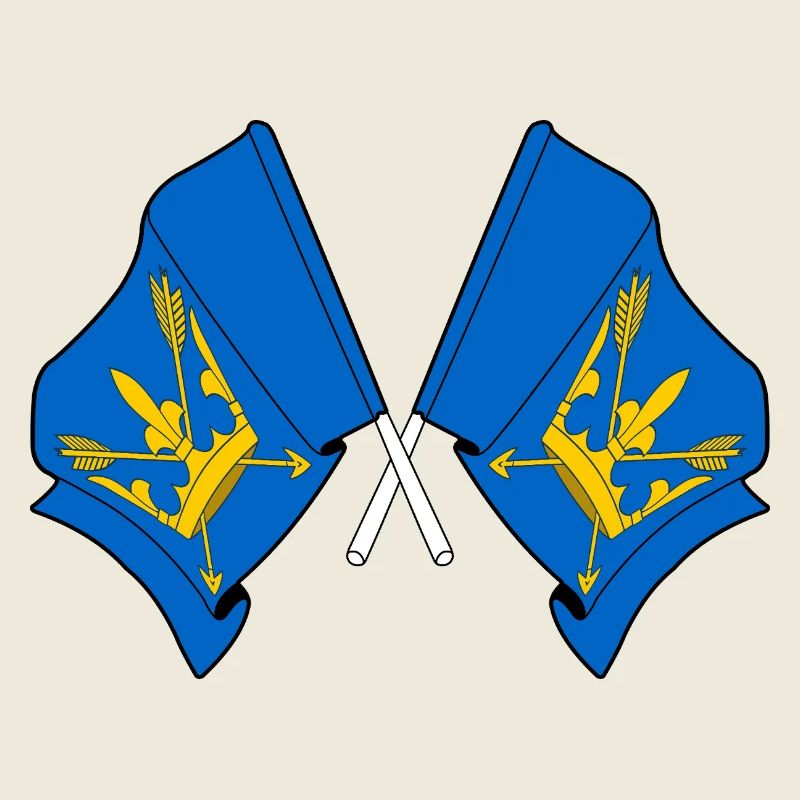Drapeaux du Suffolk croisés