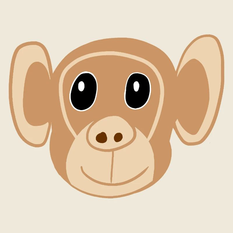 Cute Monkey Face Print Monkey Monkey Kids