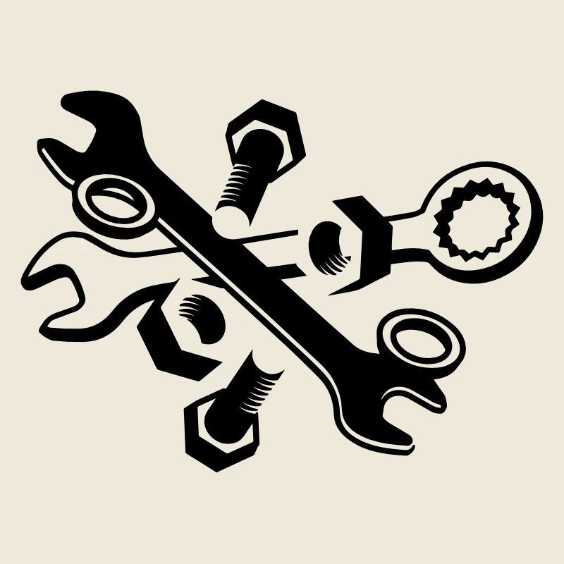 deux clés avec écrous et vis