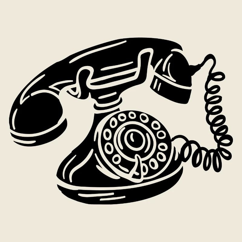 Telefon mit Wähscheibe Retro Oldschool Telefon