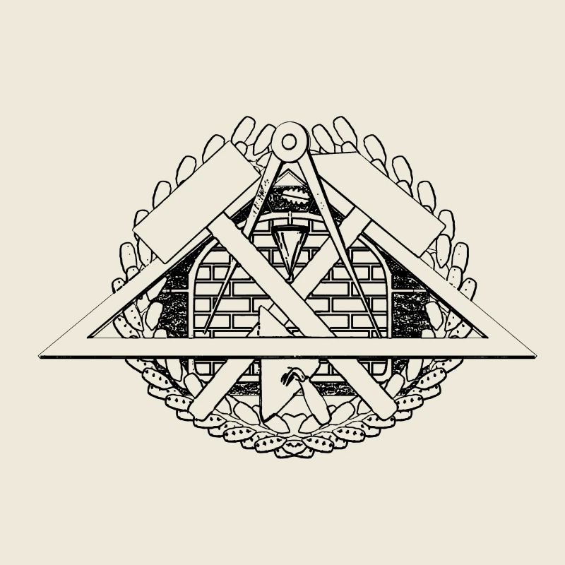 Pattern emblem symbol mason craft.