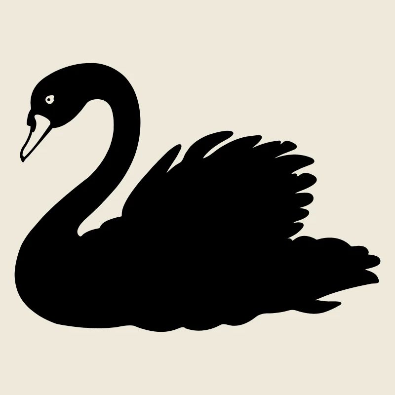 Black swan shadow figure