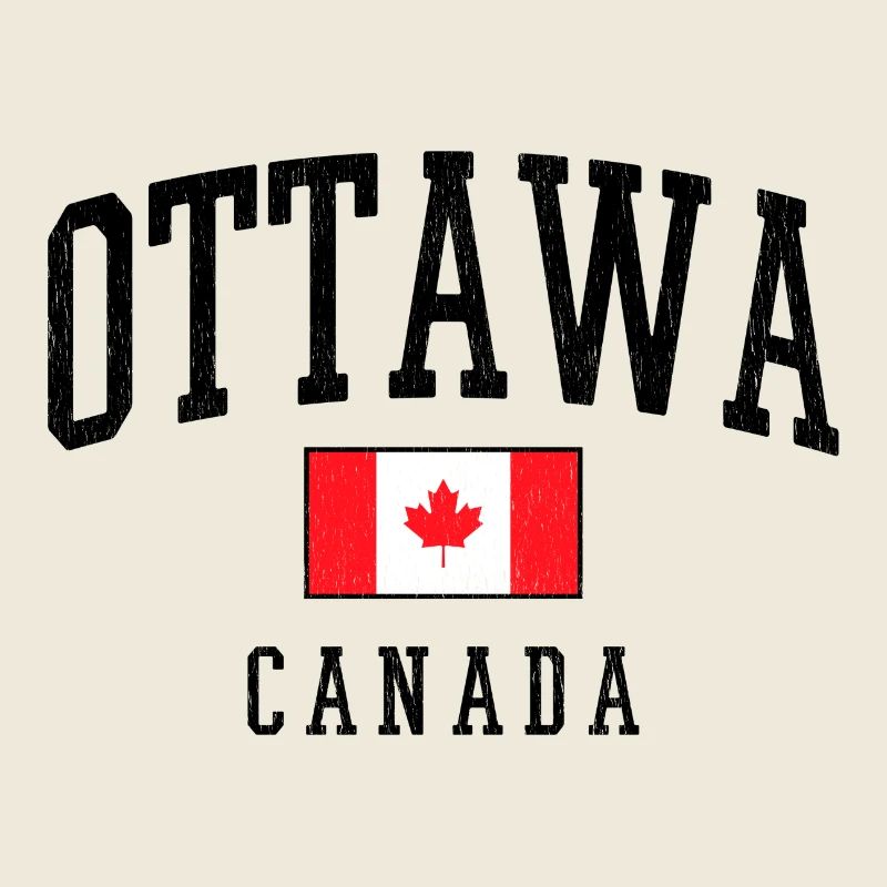 Drapeau d’Ottawa Canada – Look vintage