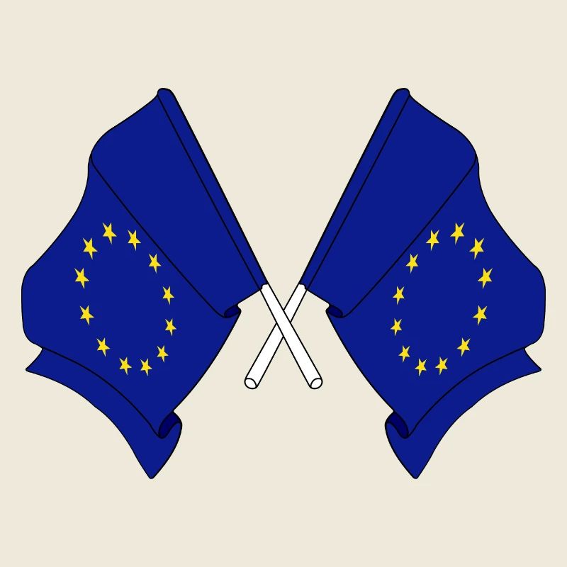 Zwei Flaggen Europäische Union
