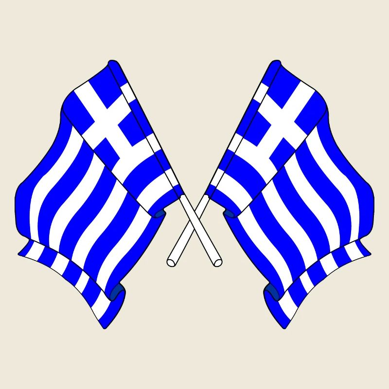Deux drapeaux de la Grèce