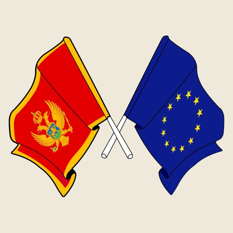 Drapeau du Monténégro, drapeau de l’Europe