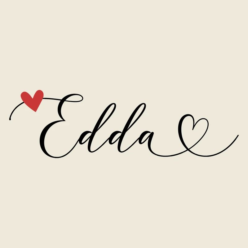 Edda Name Vorname Kalligrafieherz