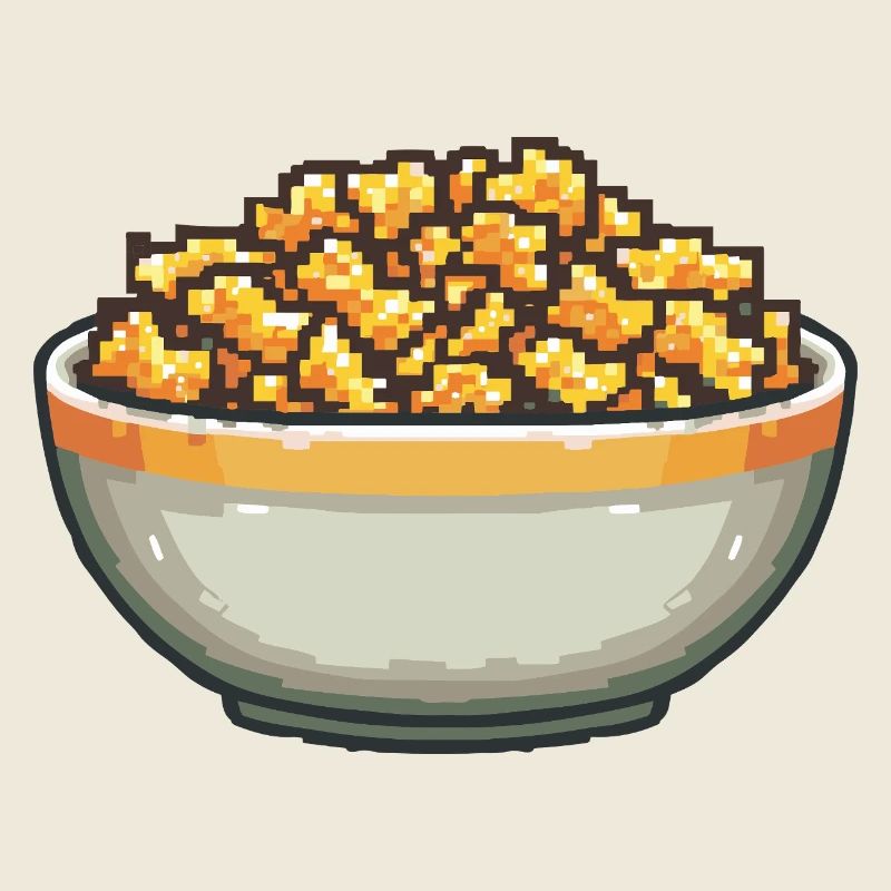 Bol de pop-corn Pixel Art