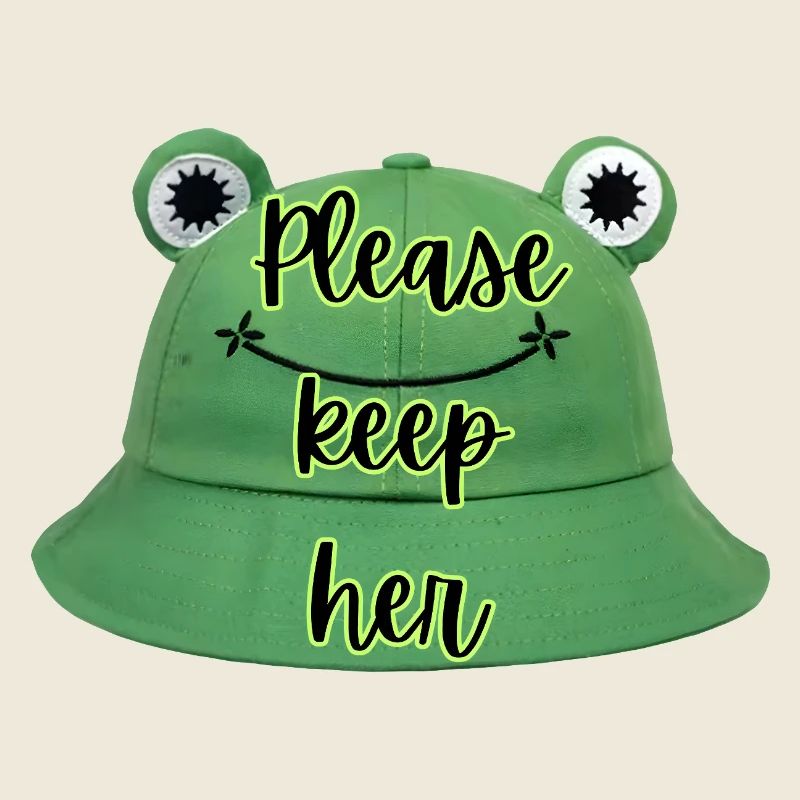 Please keep here - Frog hat