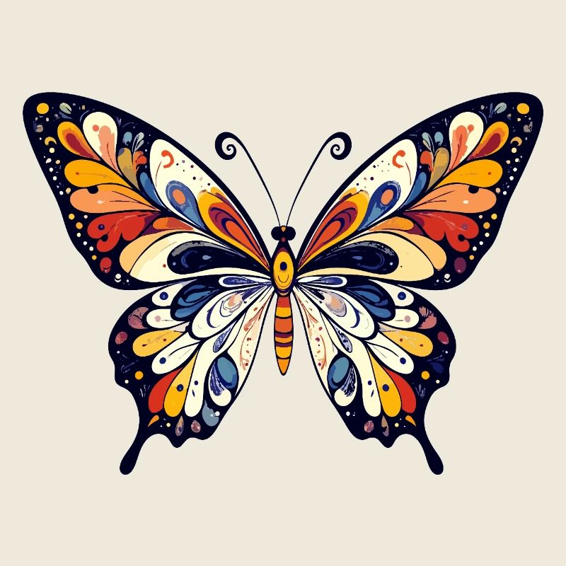 Art coloré et abstrait des couleurs papillon