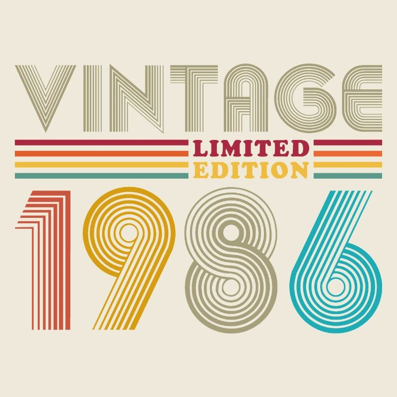 1986 Vintage Retro Geburtstagsgeschenk