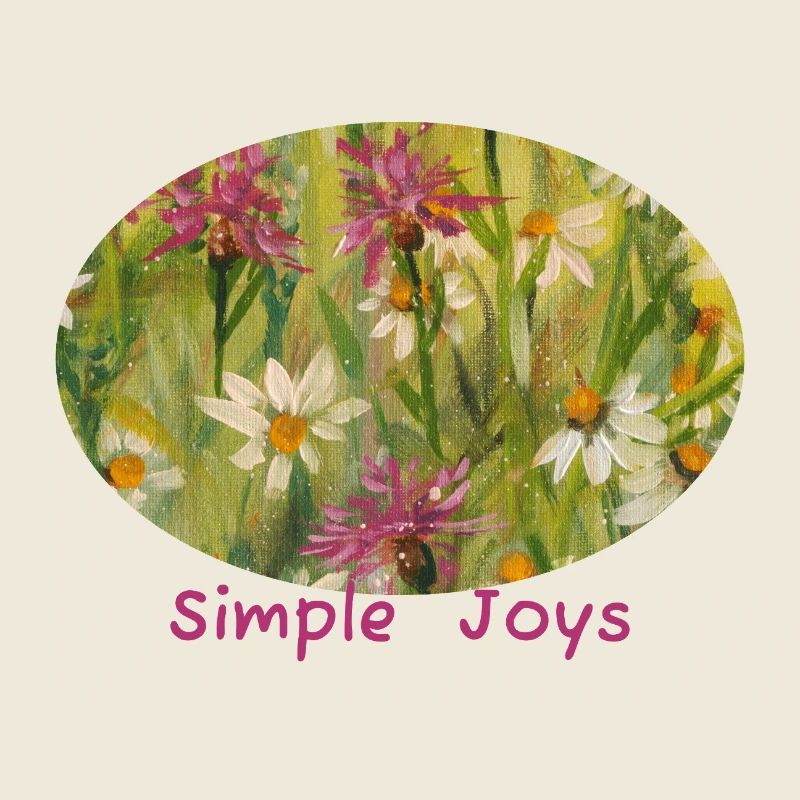 Simple Joys – Wildblumen-Gänseblümchen-Ellipse