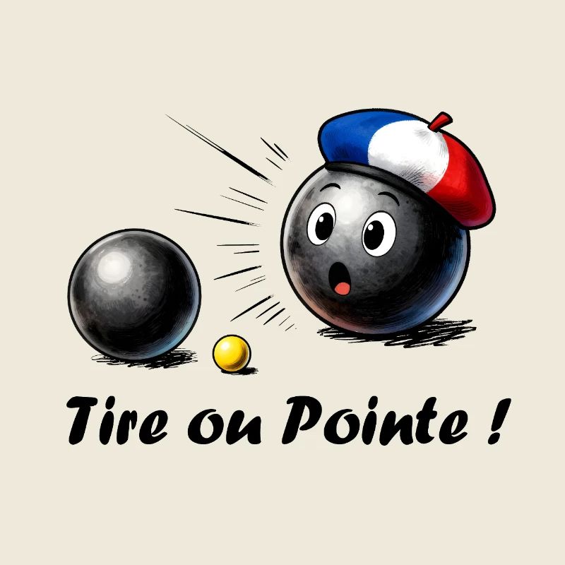 Boule de pétanque Français avec Béret