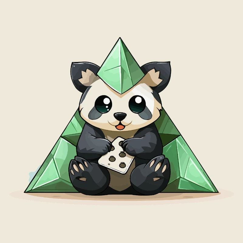 Panda Crystal Pyramid