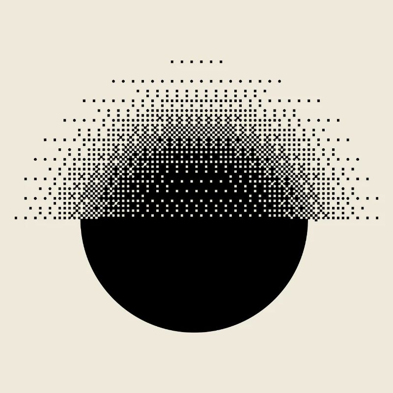 Conception bitmap de sunburst géométrique et pixelisé