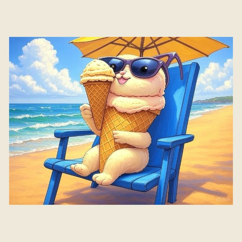 Strand Bunny Eiscreme Sonnenbrille