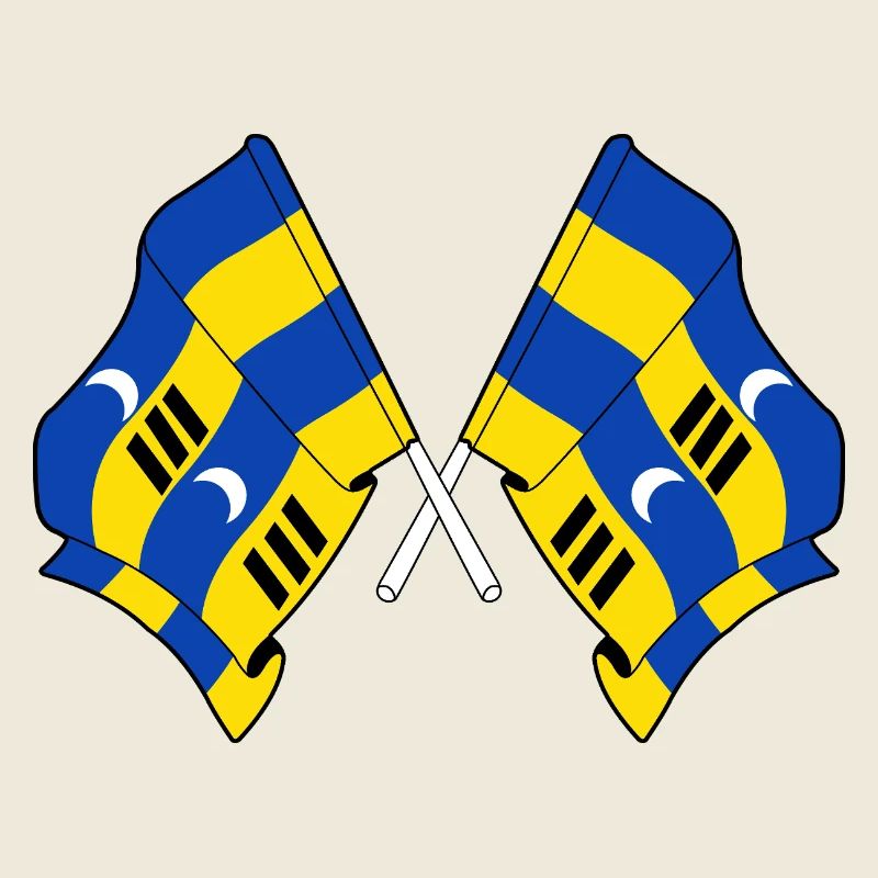 Drapeaux croisés de l’Ameland – Fierté insulaire