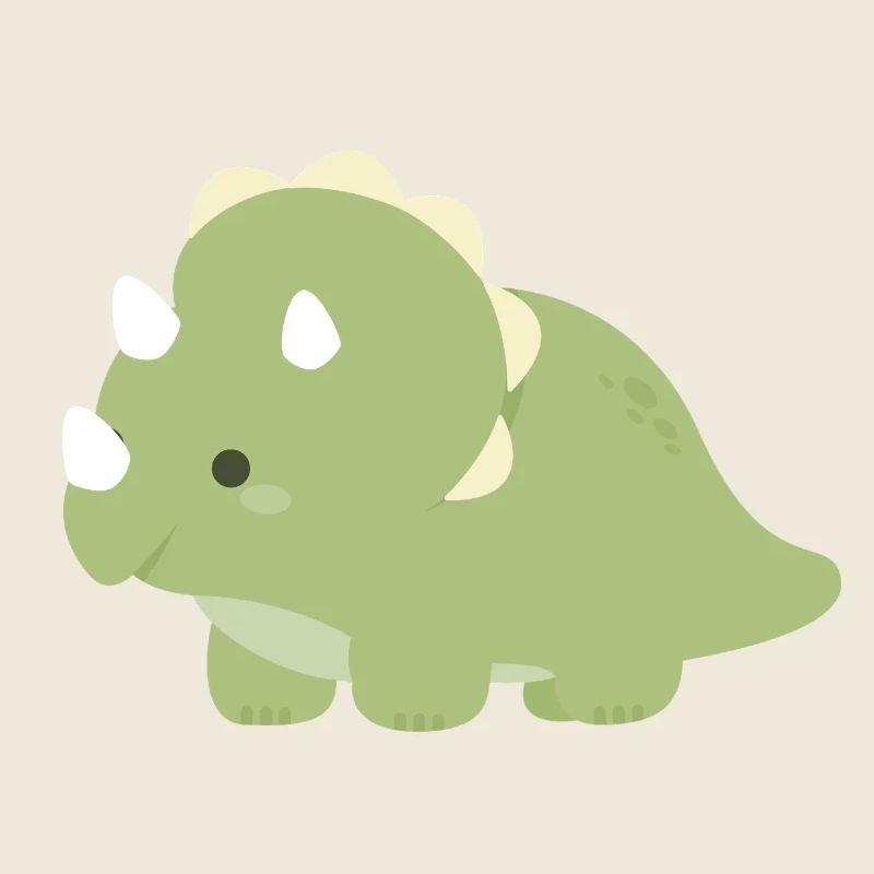 Emerald Triceratops Charm