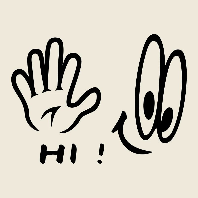 Handzeichen, Hi , Comic