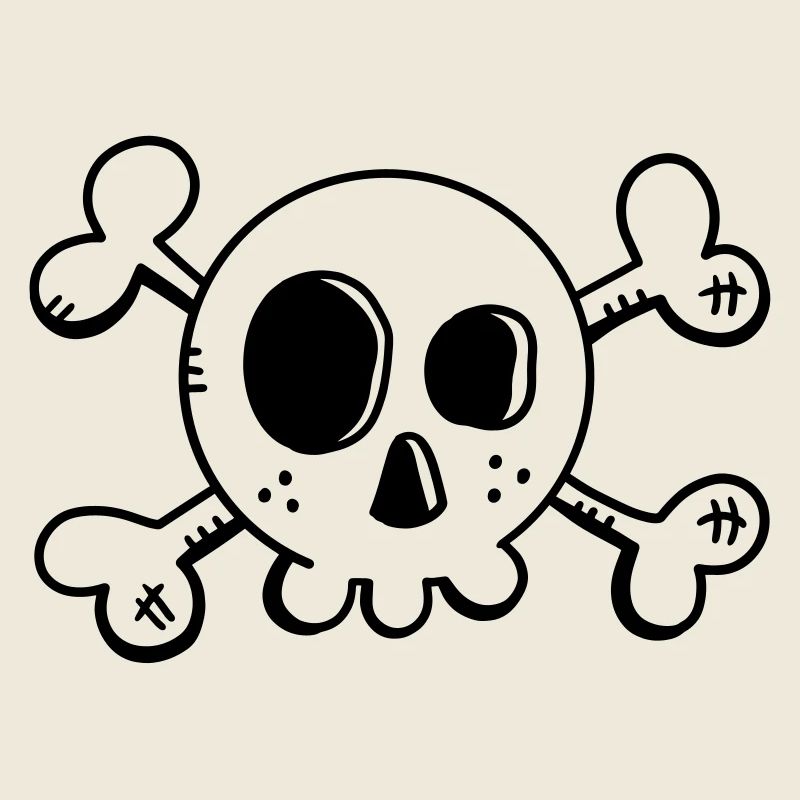 Comic Totenschädel - Schädel - Pirat - Skull