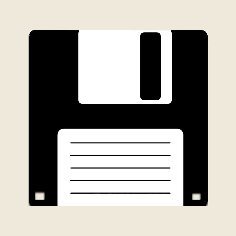 Floppy Diskette Old School Retro Computer Design