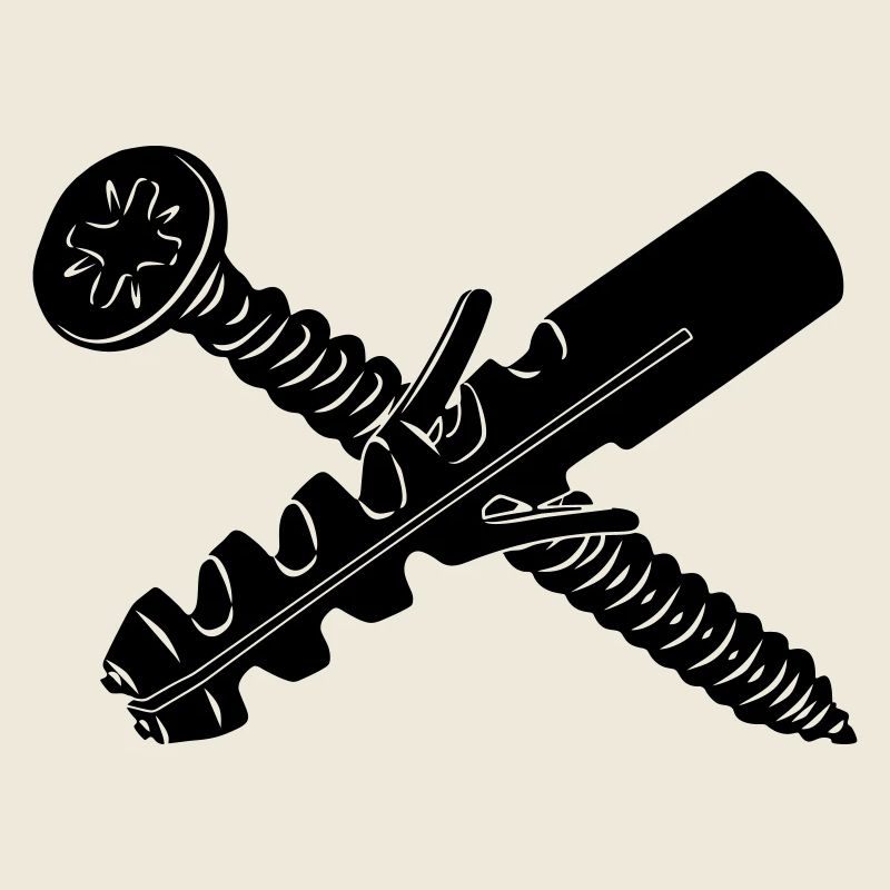 Screw and plug for wall