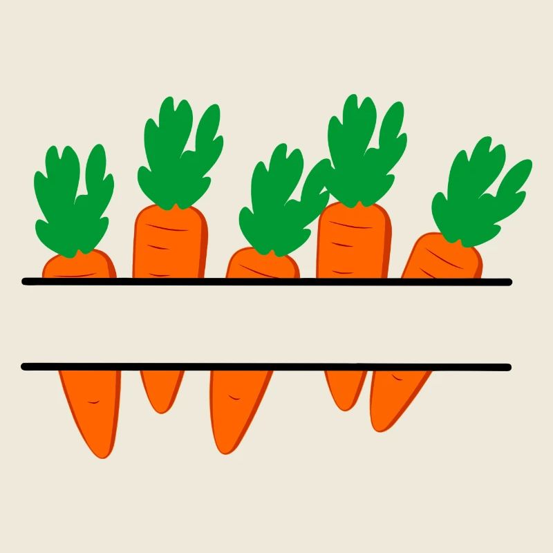 Karottenbanner mit orangefarbenen Karotten