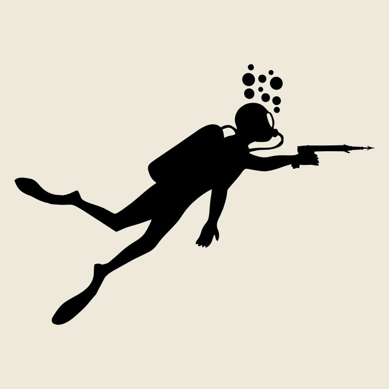 Diver with speargun
