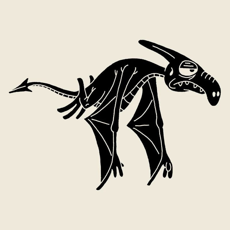 Dinosaure volant noir