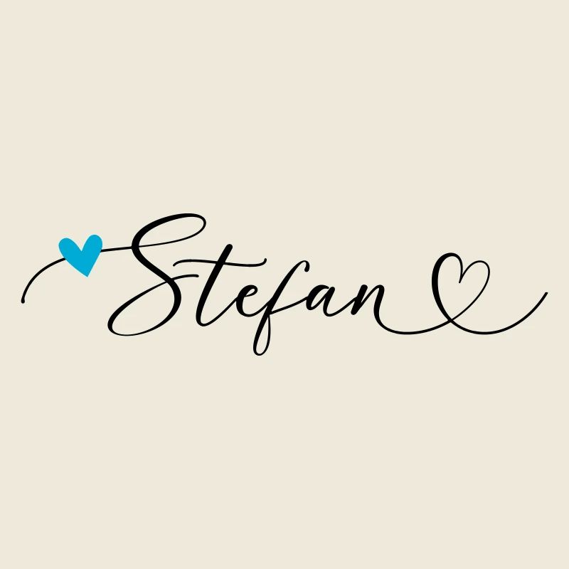 Stefan Surname First name Calligraphy Heart