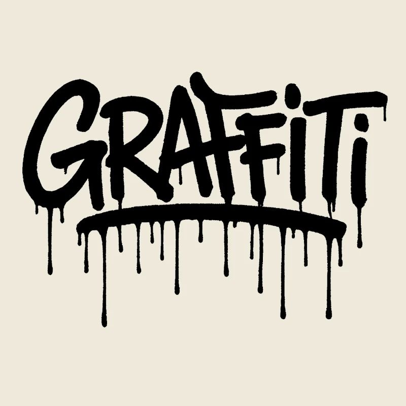 Black graffiti tag