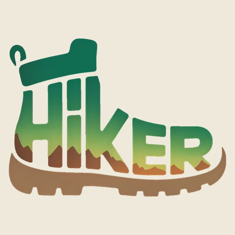 Hiker Typography - Hiking Design