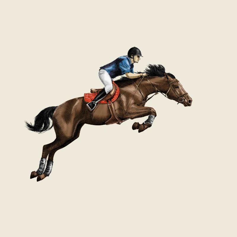 Cavalier en mode course