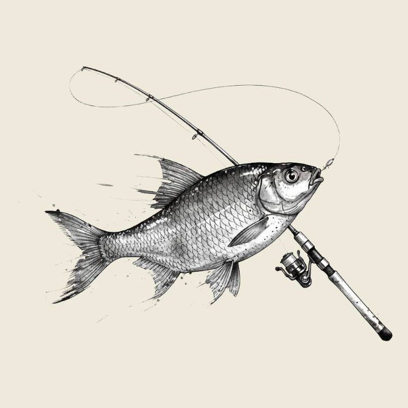 Roach Roach Fish Rod Fishing Ink
